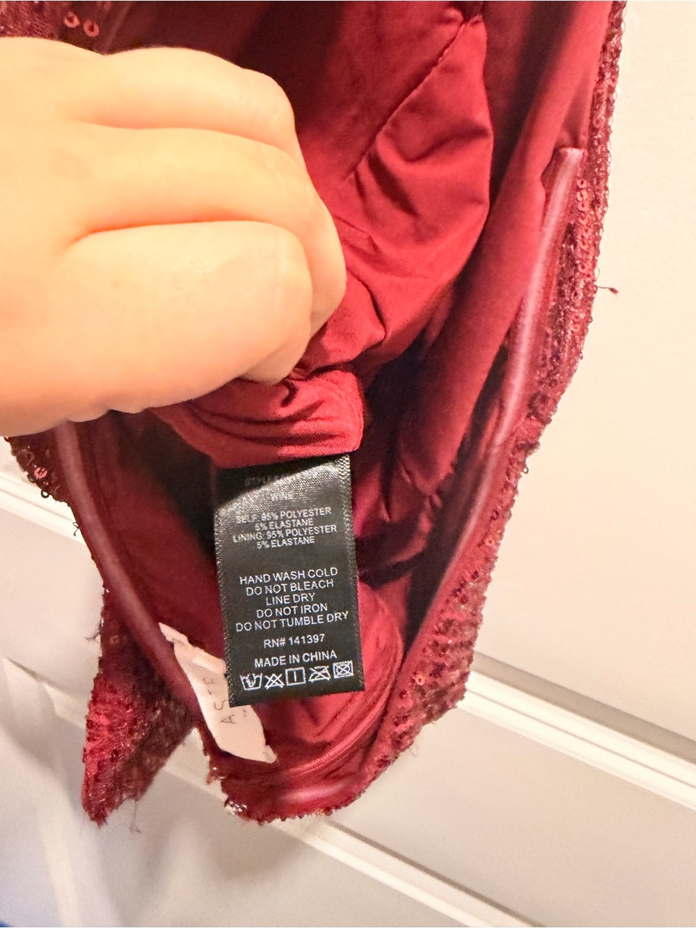 ASTR Red Sequin Open Back Halter Top - Picture 4 of 4